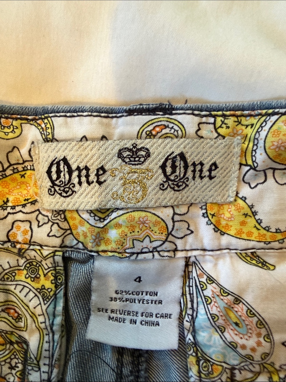 one 5 one Women's Denim Bermuda Shorts in Light Blue with Decorative Trim - Picture 2 of 12